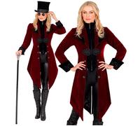 Widmann Burgundy Velvet Gothic Coat (L) Bordeaux
