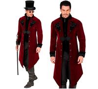 Widmann Burgundy Velvet Gothic Coat (L) Bordeaux