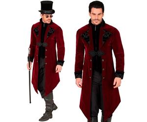 Widmann Burgundy Velvet Gothic Coat (L) Bordeaux