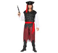 Widmann Caribbean Pirate (Shirt With Vest, Pants, Belt, Headband, Hat) (L) Diffe