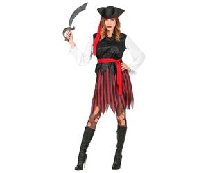Widmann Caribbean Pirate (Shirt With Vest, Skirt, Belt, Headband, Hat) (M) Diffe