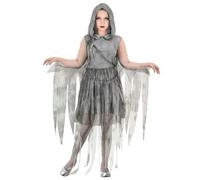 Widmann Chained Ghostly Spirit (Hooded Dress, Chain) (128 cm / 5-7 Years) Grey