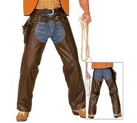 Widmann - Chaps Cowboy, aspect cuir, Ranger, Far West, déguisements pour carnaval, carnaval