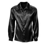 Widmann S.r.l. Chemise noire satinée style homme (M) Multicolore G