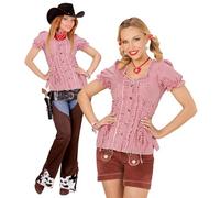 W WIDMANN MILANO Party Fashion - chemisier, bavaroise, chemisier en costume traditionnel, chemise femme, fête de la bière, cowgirl, shérif