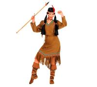 Widmann Cheyenne (Dress, Belt, Headband With Feather) (M) Brown