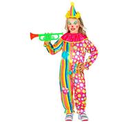 Widmann Clown (Jumpsuit With Collar, Mini Hat) (104 cm / 2-3 Years) Different Co
