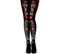 Widmann ? Collant os Dia de los muertos Womens, noir, taille unique, vd-wdm01544
