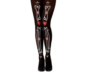 Widmann ? Collant os Dia de los muertos Womens, noir, taille unique, vd-wdm01544