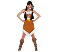 W WIDMANN MILANO – Costume Comanche – Robe, ceinture et bandeau à plume – Indienne Far West