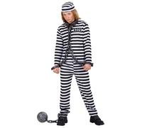 Widmann Convict White/Black (Coat, Pants, Hat) (128 cm / 5-7 Years) Different Co