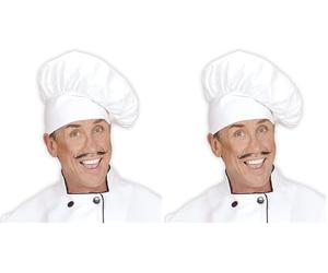 WIDMANN "COOK HAT" - | Blanc, forme classique de champignon avec une haute couronne, accessoire de costume pour le carnaval et les barbecues