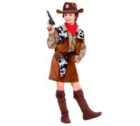 Widmann Cowboy (Shirt, Vest, Pants, Belt, Bandana) (158 cm / 11-13 Years) Brown