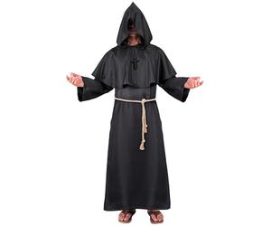 Widmann Dark Monk (Robe, Hood, Belt, Cross Necklace) (XXL) Black