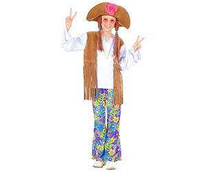 Widmann Déguisement d'enfant (costume) hippie Woodstock fille, taille 158