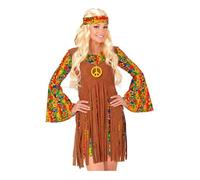 Widmann Déguisement hippie fille avec longues franges pour femme (XXXL) XXXL