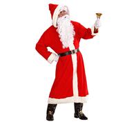 Widmann Deluxe Santa Claus Flannel (Jacket, Pants, Belt, Hood, Boot Covers, Wig,