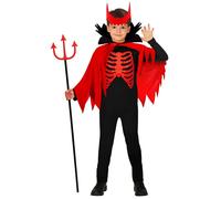 Widmann Devil (Dress, Belt With Stand-Up Collar, Horns) (158 cm / 11-13 Years) R