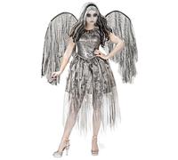 Widmann Devilin Velvet & Lace (Dress, Wings, Horns) (L) Red