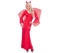 Widmann Devilin Velvet & Lace (Dress, Wings, Horns) (S) Red