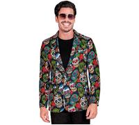 Widmann Veste Dia de los Muertos Party Fashion – brille sous UV – Taille M, différentes couleurs