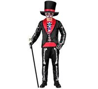 Widmann Dia De Los Muertos (Tailcoat With Shirt, Pants, Hat, Mask) (116 cm / 4-5