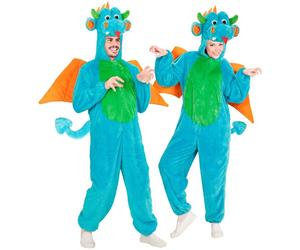 Widmann Dragon In Soft Plush (Hooded Jumpsuit With Mask) (M/L - h 175 cm) Differ