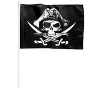 Widmann ? Drapeau Pirate avec support, 43 x 30 cm