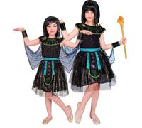 Widmann Egyptian Queen (Dress With Cape, Bracelets) (116 cm / 4-5 Years) Black