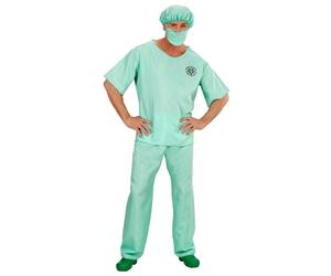 Widmann Emergency Room Doctor (Shirt, Pants, Hat, Face Mask) (M) Turquoise / Lig