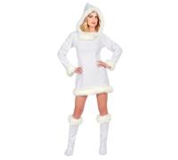 Widmann Eskimo (Hooded Dress And Boot Covers With Plush Trim) (S) White
