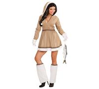 Widmann Eskimo (Hooded Dress, Leg Warmers, Gloves) (S) Brown