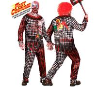 Widmann Ensemble costume Clown tueur avec masque, tenue complète pour Halloween et Carnaval