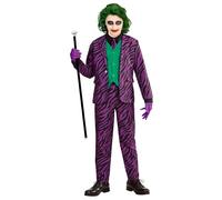 Widmann Evil Clown (Jacket With Vest, Pants, Tie) (158 cm / 11-13 Years) Purple