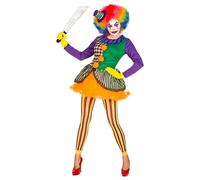 Widmann Evil Joker (Tutu Dress, Leggings, Mini Hat) (M) Different Colors