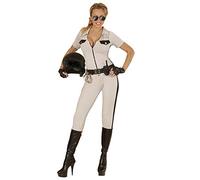 Widmann Famille 73982 Adulte Cop Chips pour Fille ? Combinaison, Ceinture, Gants sans Doigts Beige