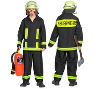 Widmann Feuerwehrmann (Coat, Pants) (116 cm / 4-5 Years) Black