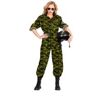Widmann Fighter Jet Pilot (Overalls, Belt) (164 cm / 14-16 Years) Camouflage