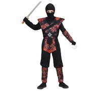 Widmann Flaming Dragon Ninja (Overalls With Armour, Mask) (128 cm / 5-7 Years) D