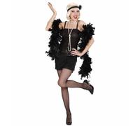 Widmann Flapper (Dress, Headband With Feather) (M) Black
