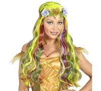 WIDMANN FLOWER FAIRY WIG WITH FLOWER HEADBAND in polybag -