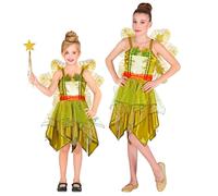 Widmann Forest Fairy (Dress, Wings) (128 cm / 5-7 Years) Green
