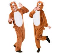 Widmann Funny Bear (Hooded Jumpsuit With Mask) (M - h 165 cm) Brown