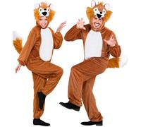 Widmann Funny Fox (Hooded Jumpsuit With Mask) (M - h 165 cm) Brown