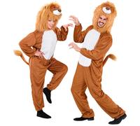 Widmann Funny Lion (Hooded Jumpsuit With Mask) (M/L - h 175 cm) Brown