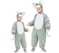 Widmann Funny Mouse (Hooded Jumpsuit With Mask) (113 cm / 3-5 Years) Grey