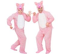 Widmann Funny Pig (Hooded Jumpsuit With Mask) (M - h 165 cm) Pink