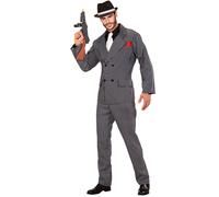 W WIDMANN MILANO Party Fashion - Costume Gangster, veste, pantalon, costume des années 20 et 30, chef de la mafia