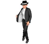 Widmann Gangster Party Fashion Suit (Jacket, Pants) (140 cm / 8-10 Years) Grey