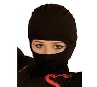 W WIDMANN MILANO Party Fashion, Cagoule ninja noire pour enfants, conception polyvalente, matériaux durables, sécurité non toxique, facile à utiliser, thème captivant pour jeux imaginatifs